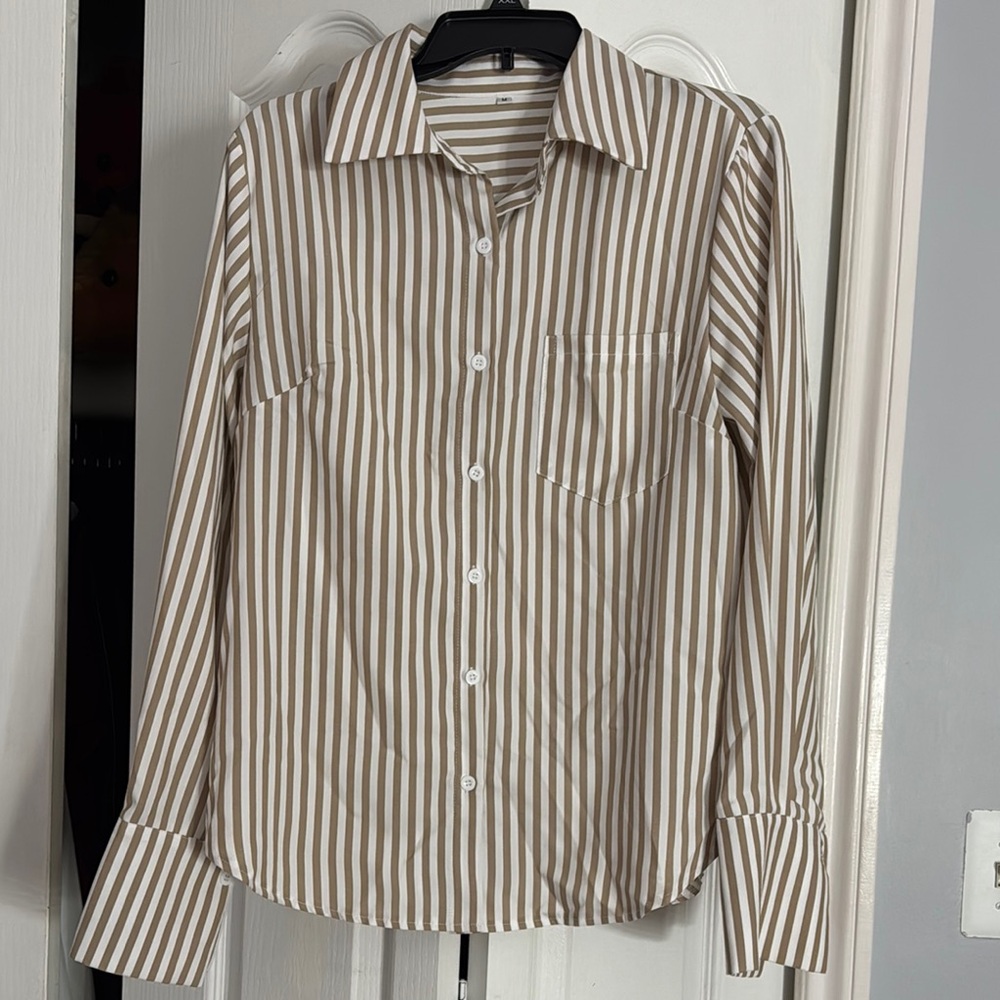 Women’s Brown Striped Shirt